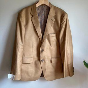 3 Piece Tan Mens Suit - Jacket, Vest, Pants - 44R/32R